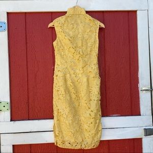 Women’s dainty fitted yellow dress